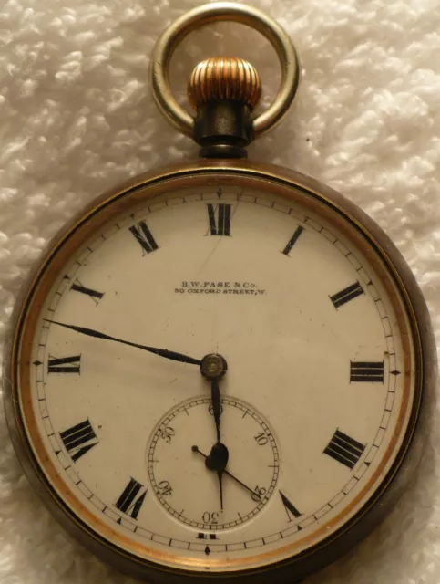 Antique B.w. Fase & Co Pocket Watch Movement Invar 3