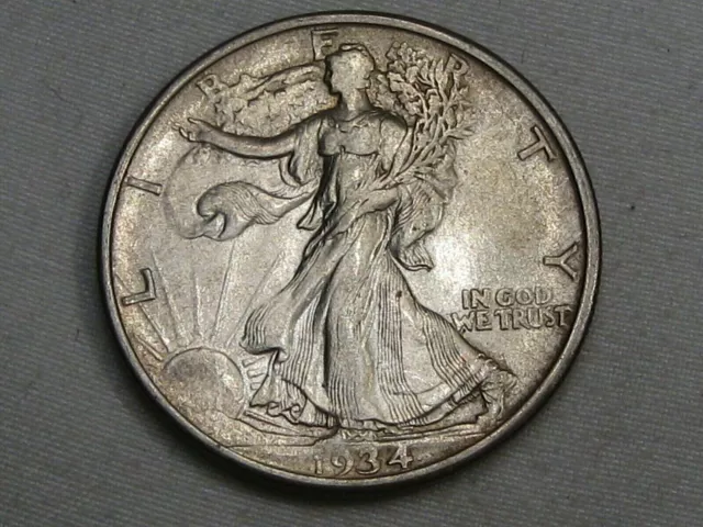 AU 1934-d Walking LIBERTY Half Dollar. #15