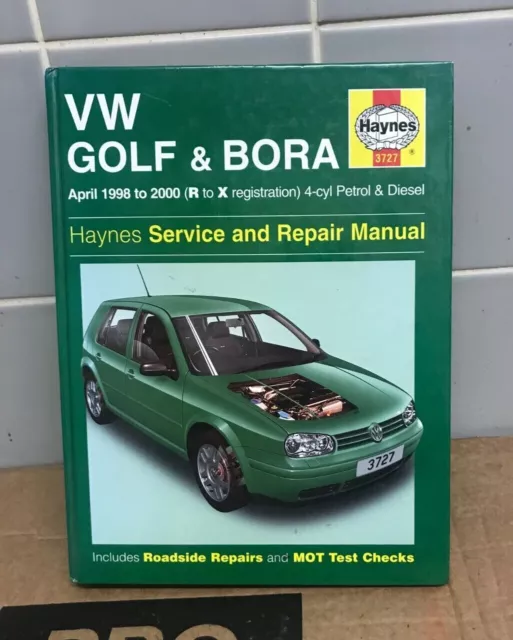 VW Golf & Bora Petrol & Diesel 1998-2000 Haynes Service & Repair Manual Hardback