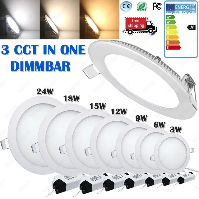 LED EINBAUSTRAHLER EINBAUSPOTS Bad ultraflach EinbauLicht Dimmbar
