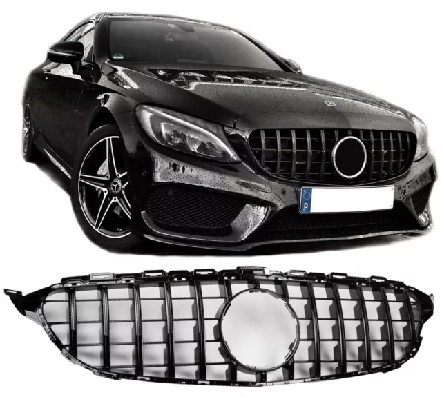 Sport Kühlergrill Grill Gt Panamericana Passt Für Mercedes W205 Vorfacelift