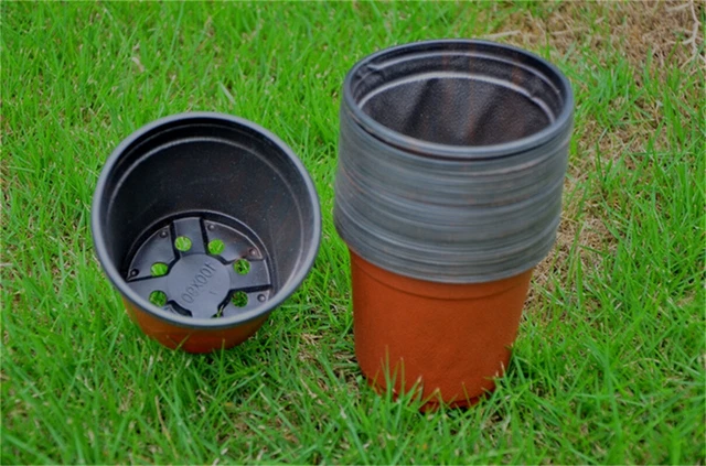 10X Pots de Pépinière en Plastique pour Semis de Plantes à Fleurs en Container