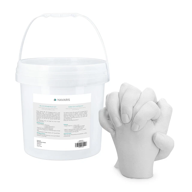 Kit 3D alginato yeso para moldes de manos/pies para familia adultos niños pareja