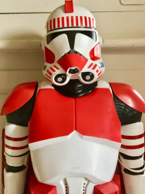 RARE STAR WARS Clone soldat Trooper Collector GEANT SHOCK TROOPER 79 CM !