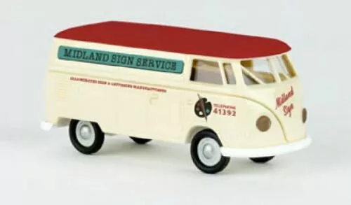 Abverkauf!!!!!!!!! Brekina 1:87 H0 VW T1 b Midland Sign Service 32732 NEU OVP 2