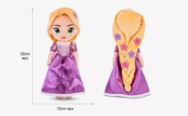 Neu Disney Store Offiziell Rapunzel Plüschtier Puppe, Tangled, 32cm Weich Plüsch 3