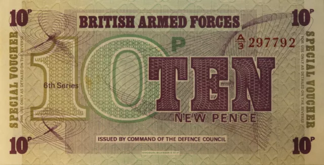 British Armed Forces_10 pence_Radar/Mirror number_Prefix A_6th series