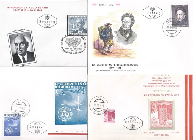 Österreich 1965 4X Fdc Siehe Scan