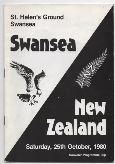 Oct 80 SWANSEA v NEW ZEALAND