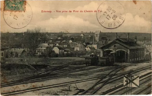 CPA AK ESTERNAY - Vue prise du Pont du Chemin de Fer (211227)