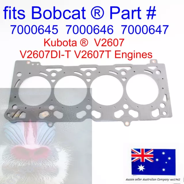 fits Bobcat Kubota Stainless Head Gasket V2607T S160 S185 S205 T180 T190 S550