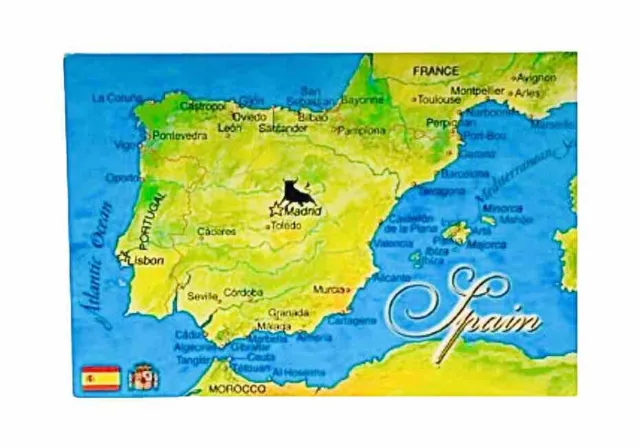 Map Postcard SPAIN Unposted Divided Back