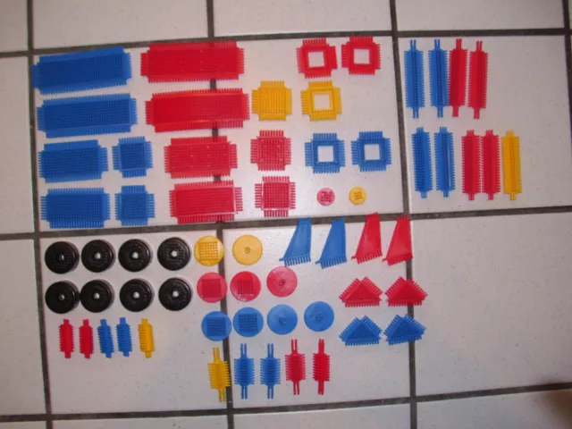 "Bristle Blocks" Noppenbausteine, 64 Teile mit Koffer - Steckspielzeug -