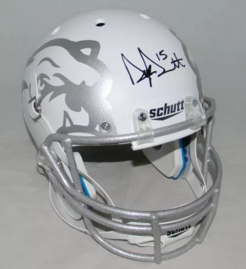 Dak Prescott Signed Mississippi State Bulldogs Matte White Full Size Helmet Jsa