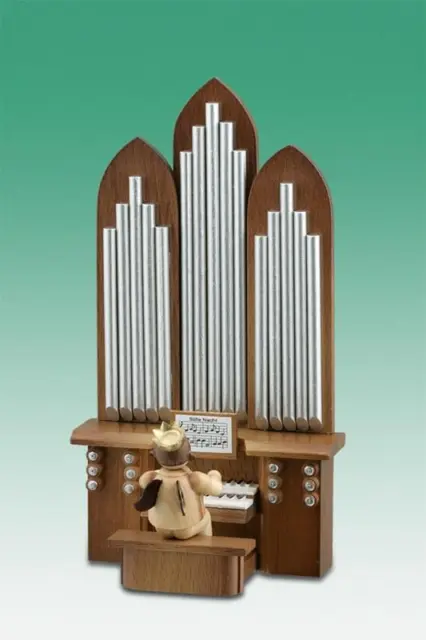 Wooden Angel Christmas Organ with Without Crown/Natural Height Ca 6,5 CM Neu