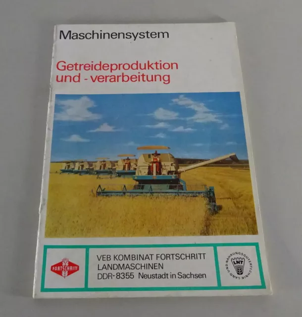 Prospekt Fortschritt Maschinensysteme mit Mähdrescher E 512 Stand 1973