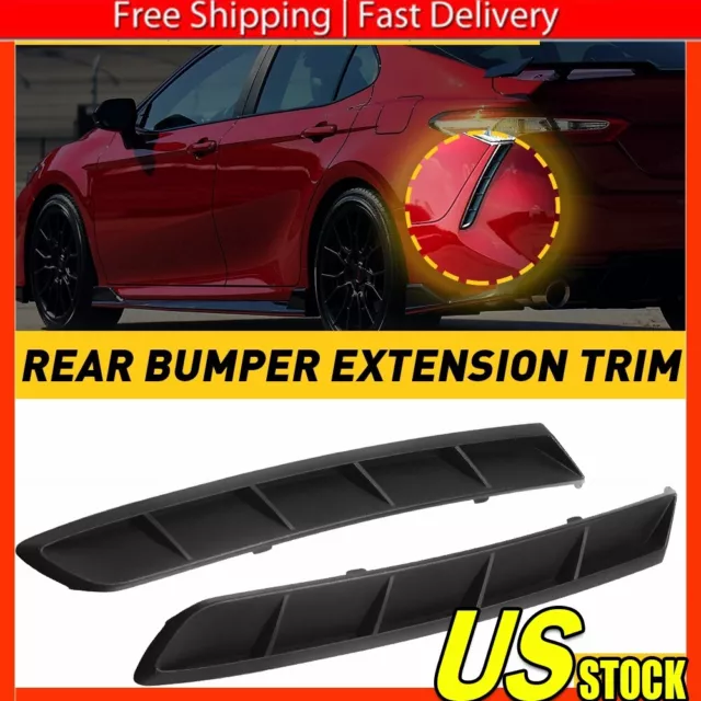 2Pcs Rear Bumper Extension Trim Left & Right Side for 2018-2021 Toyota Camry