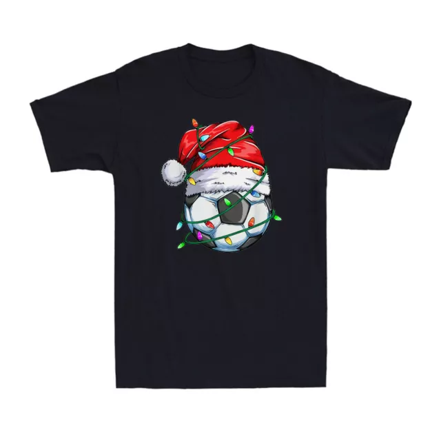 Santa Soccer Ball Sports Funny Soccer Player Christmas Gift Men's T-Shirt