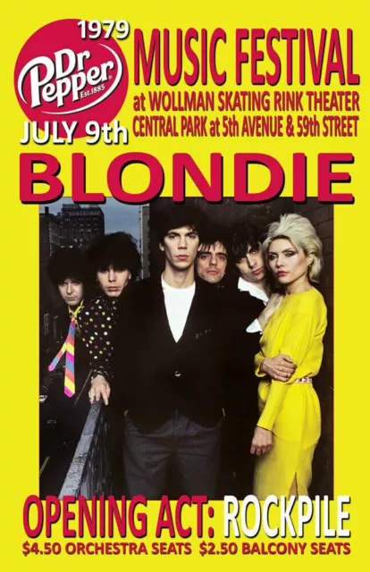 Blondie Replica 1979 Concert Poster