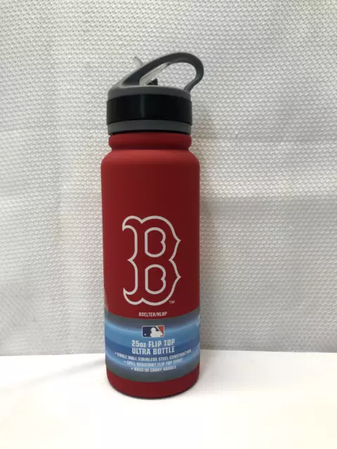 MLB Boston Red Sox 25 Fl Oz Ultra Stainless Steel Flip Top Water Bottle