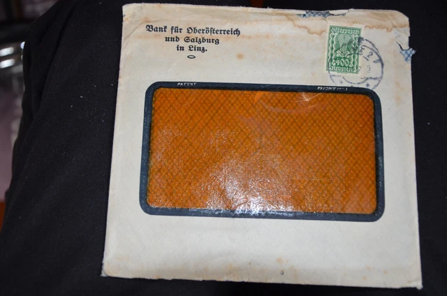 österreich OBERÖSTERREICH BRIEFHÜLLE  CA. 1924 LINZ HANF FÜR SALBZURG