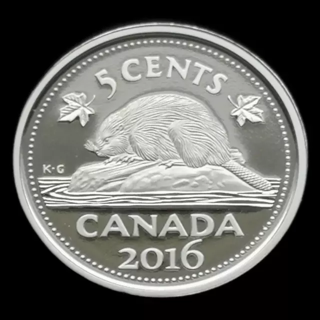 *** 2016  Canada  5  Cents  Proof  Ultra  Heavy  Cameo  99.99  Fine  Silver ***