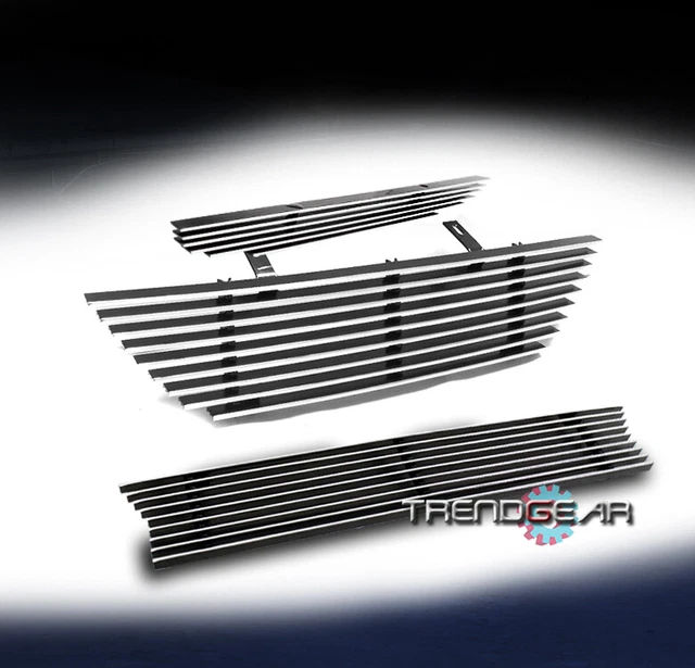 99-04 Ford Mustang Saleen Hood Scoop + Upper + Bumper Billet Grille Insert Combo
