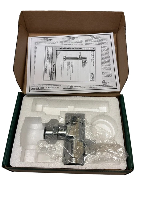 American Standard Manual 1.28 GPF Valve Only Retrofit Toilet Flush Valve Chrome