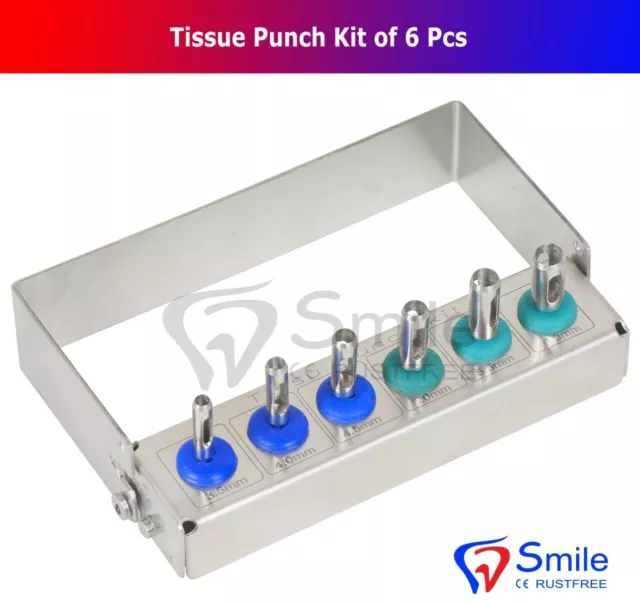 Implante Dental Tejido Perforadora Kit De 6 Piezas Quirúrgico Tools Kit Ce Nuevo