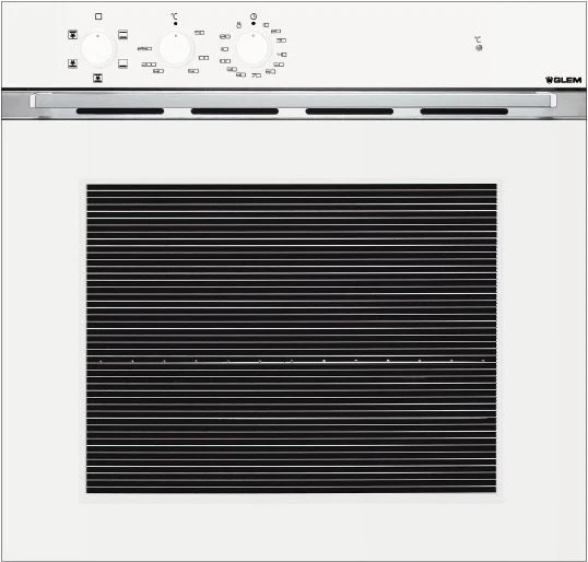 Glem Gas Forno Incasso Elettrico Ventilato Multifunzione Classe A 60 cm GFM52WH