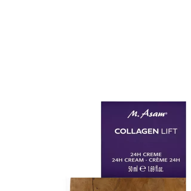 (1L|800,00) M.Asam Collagen Lift 24H Creme + Kosmetikband Weiß | Lifting-Boost