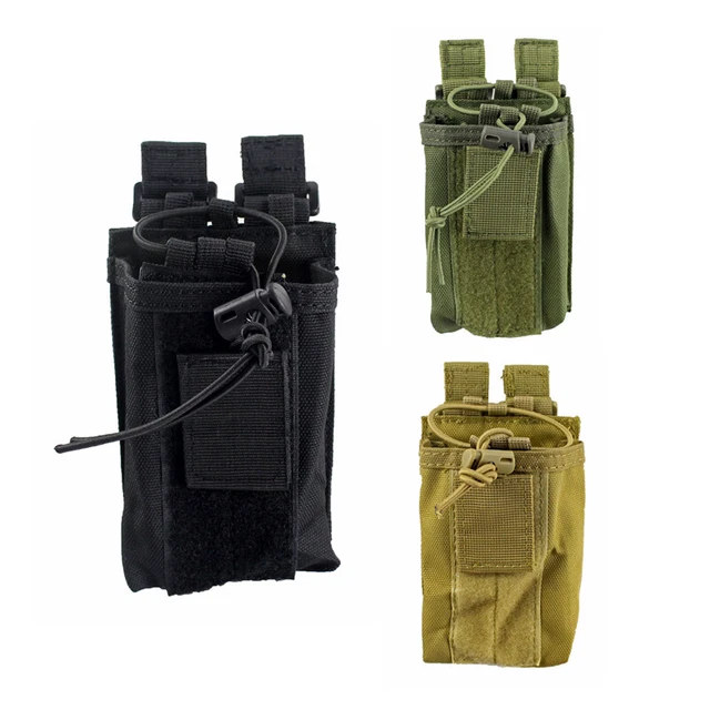 Pochettes De Chargeur 9mm - Étui Tactique 600D Double Pistolet - Neuf (Noir/Vert/TAN)