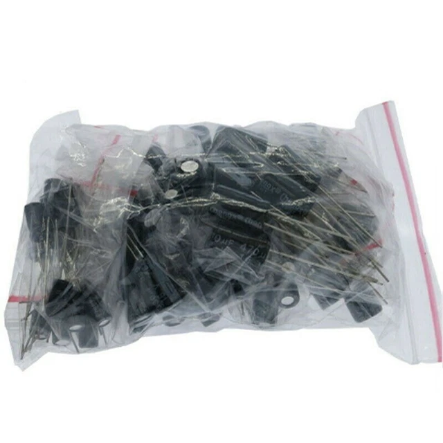 Kit condensatore elettrolitico di alta qualità 120 pz. 1uF 470uF 10xogni valore