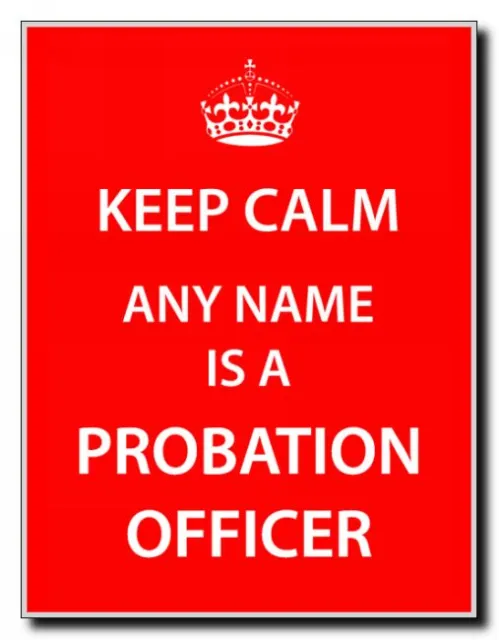 Probation Officer Personalised Keep Calm Jumbo Magnet