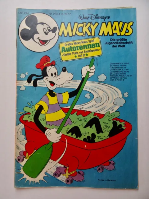 Micky Maus Heft 13 aus 1974,mit Schnipp, ohne Bastelbeilage, Z 2+, siehe Fotos