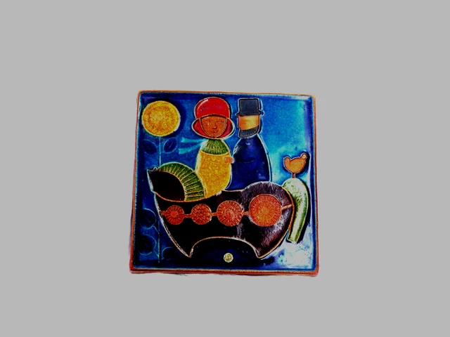 SOHOLM DENMARK HEAVY Ceramic Wall Plaque by Joseph Simon 3539