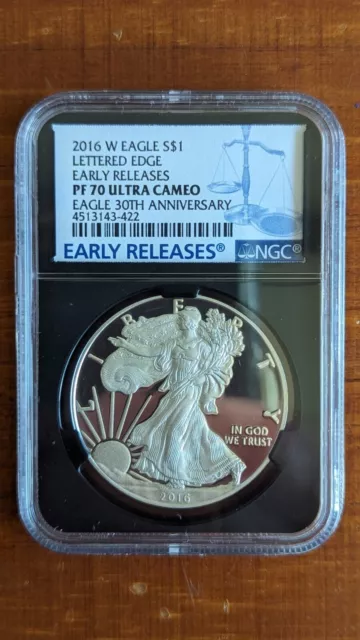 2016 W American Silver Eagle Proof NGC PF70 Ultra Cameo
