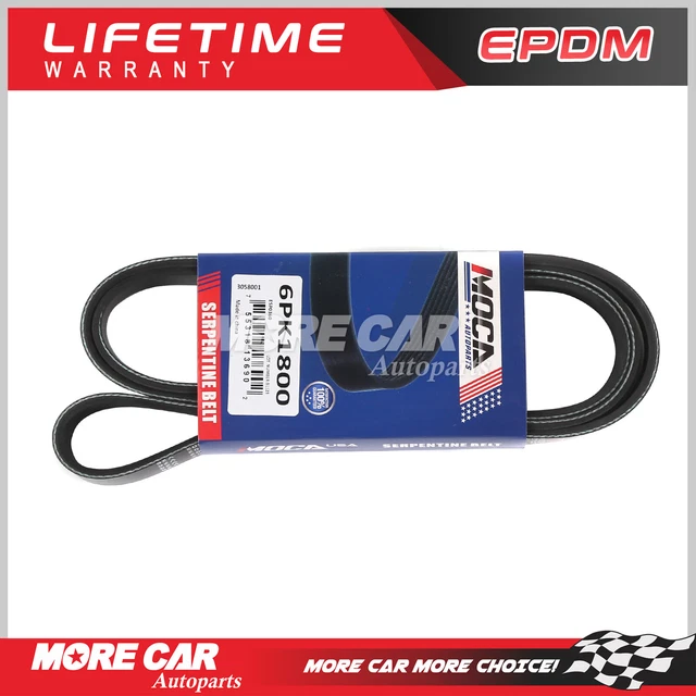 EPDM SERPENTINE BELT 6PK1800 for Chevrolet Ford Explorer Jeep