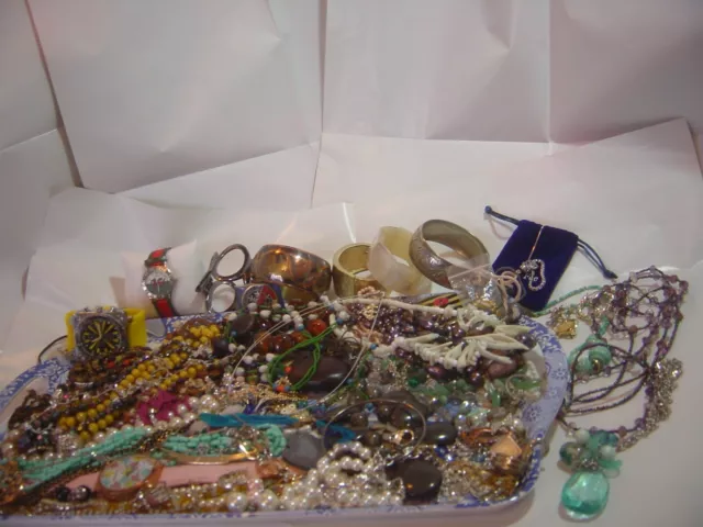 Massive Job Lot "Vintage" Costume Jewellery & Watches -62 Items-Investment
