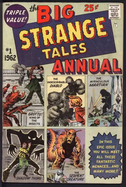Strange Tales Annual #1 5.0 // Horror + Sci-Fi Stories Marvel 1962