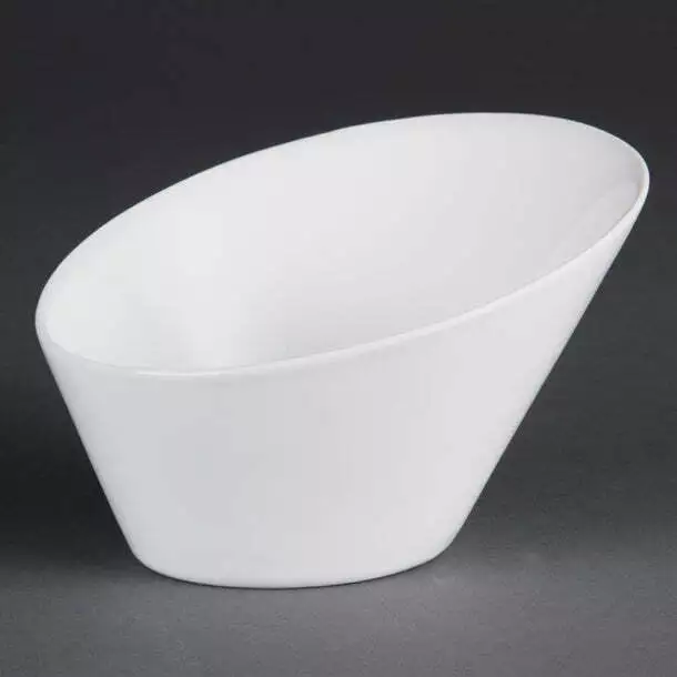 Olympia Whiteware Oval Sloping Bowls 203 x 176mm (Pack of 3) PAS-CB080