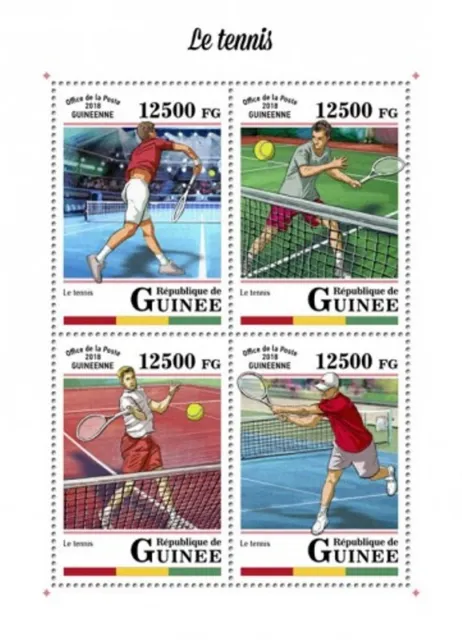 Guinea - 2018 Sport Von Tennis - 4 Briefmarke Blatt - GU18113a
