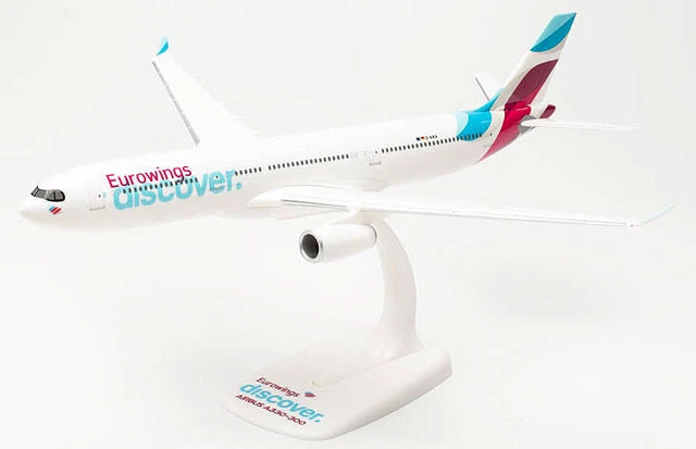 Herpa modèle d'avion Airbus A330-300 Eurowings Discover, D-AFYR à l'échelle 1:200 - modèle de Snap-Fit, modélisme, d'avion avec Support, fabriqué en Plastique