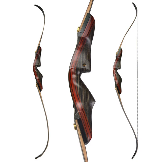 62& ARCHERY AMERICAN Hunting Bow Takedown Recurve Bow Wooden 2050lbs