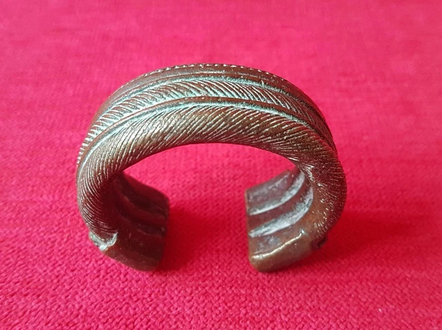 Bracelet Esclave en Bronze Ethnique cote d'ivoire Baoule Senoufo Afrique Manille
