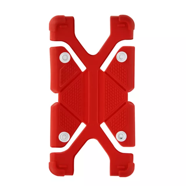 Coque Smartphone 5.3 à 6 pouces Universel Bumper Silicone Gel Rouge Mode Support