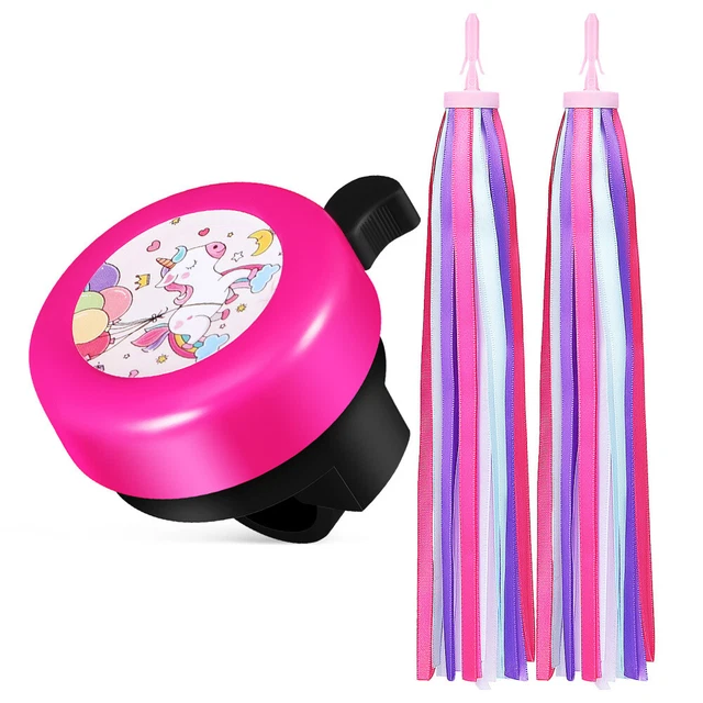 NA 1 Sonnette De Vélo Pour Enfants Et 2 Pompons Pour Guidon De Vélo Pour Enfants