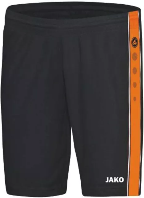 JAKO Men's Shorts CenterShorts Sports Shorts Football, Black/Orange, M