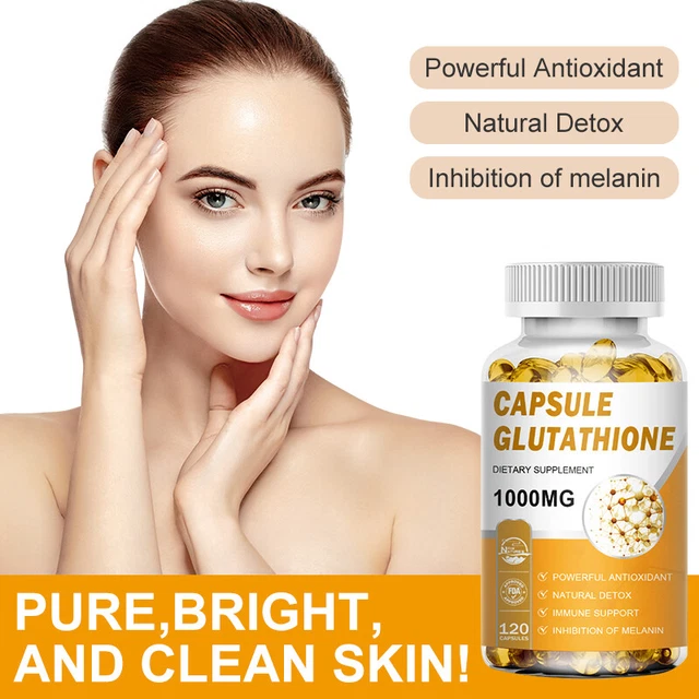 bcuelov glutathione Glutathione Skin Whitening Capsules Bcuelov Glutathione 2000mg Capsules –  120 Count For Skin Brightening & Liver Support main image 0