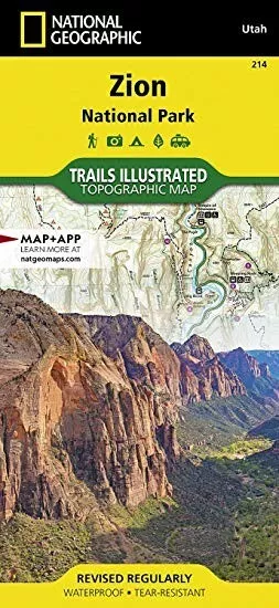 National Geographic Zion National Park Trails Illustrated Map #214